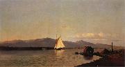 Francis A.Silva Kingston Point Hudson River oil painting
